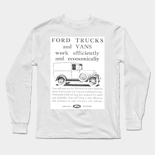 Ford - Truck and Vans - 1931 Vintage Advert Long Sleeve T-Shirt